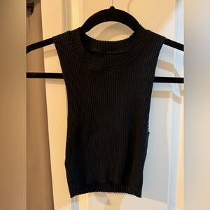 Aerie Black Ribbed Tank Top